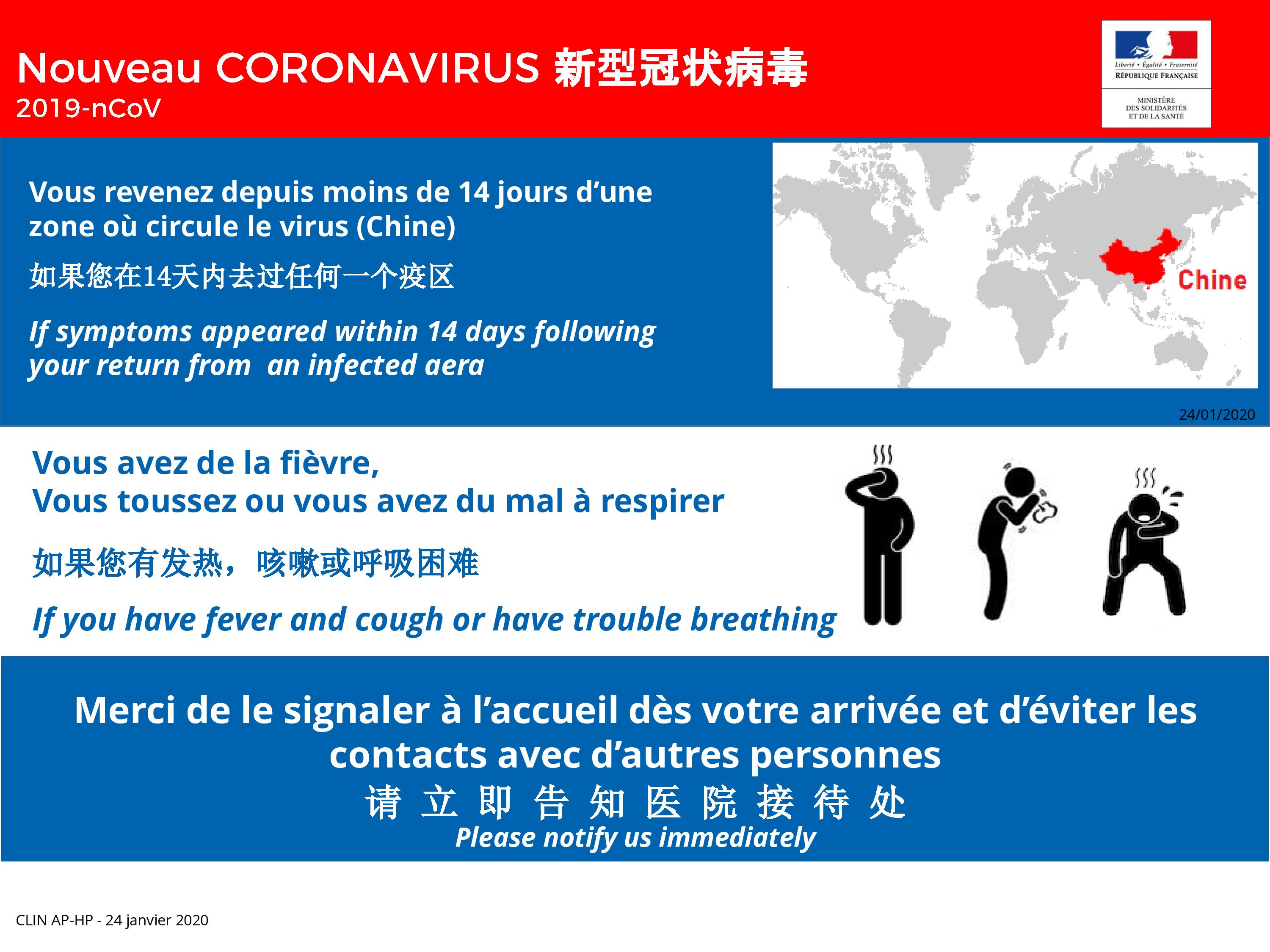 CHPC Actualité CORONAVIRUS VIGILANCE